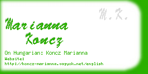 marianna koncz business card